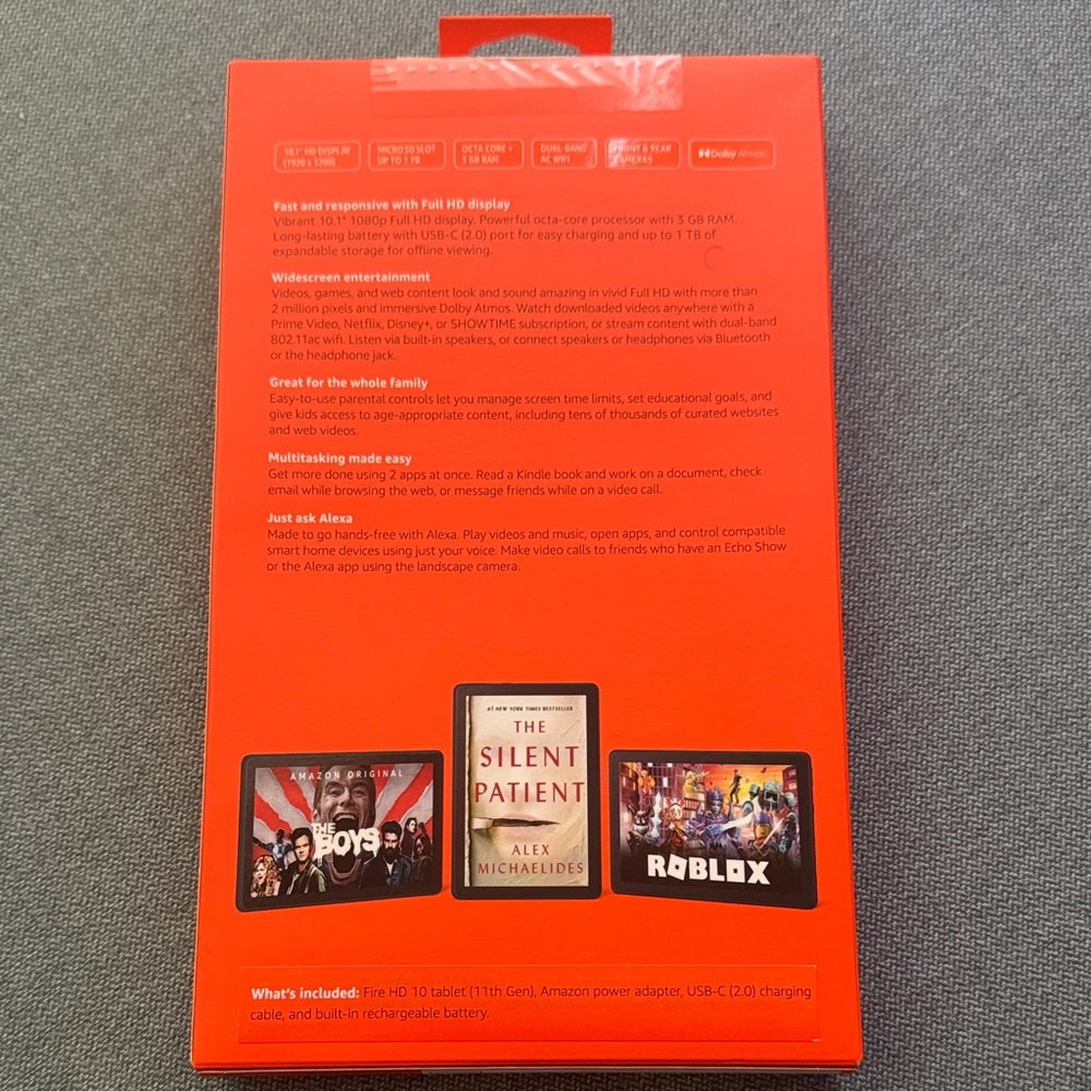 Amazon Fire HD 10 Tablet - Red Box - Picture 2 of 2